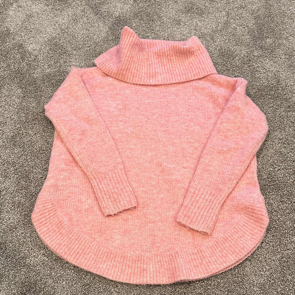 LOFT Soft Pink Cowl Neck Sweater